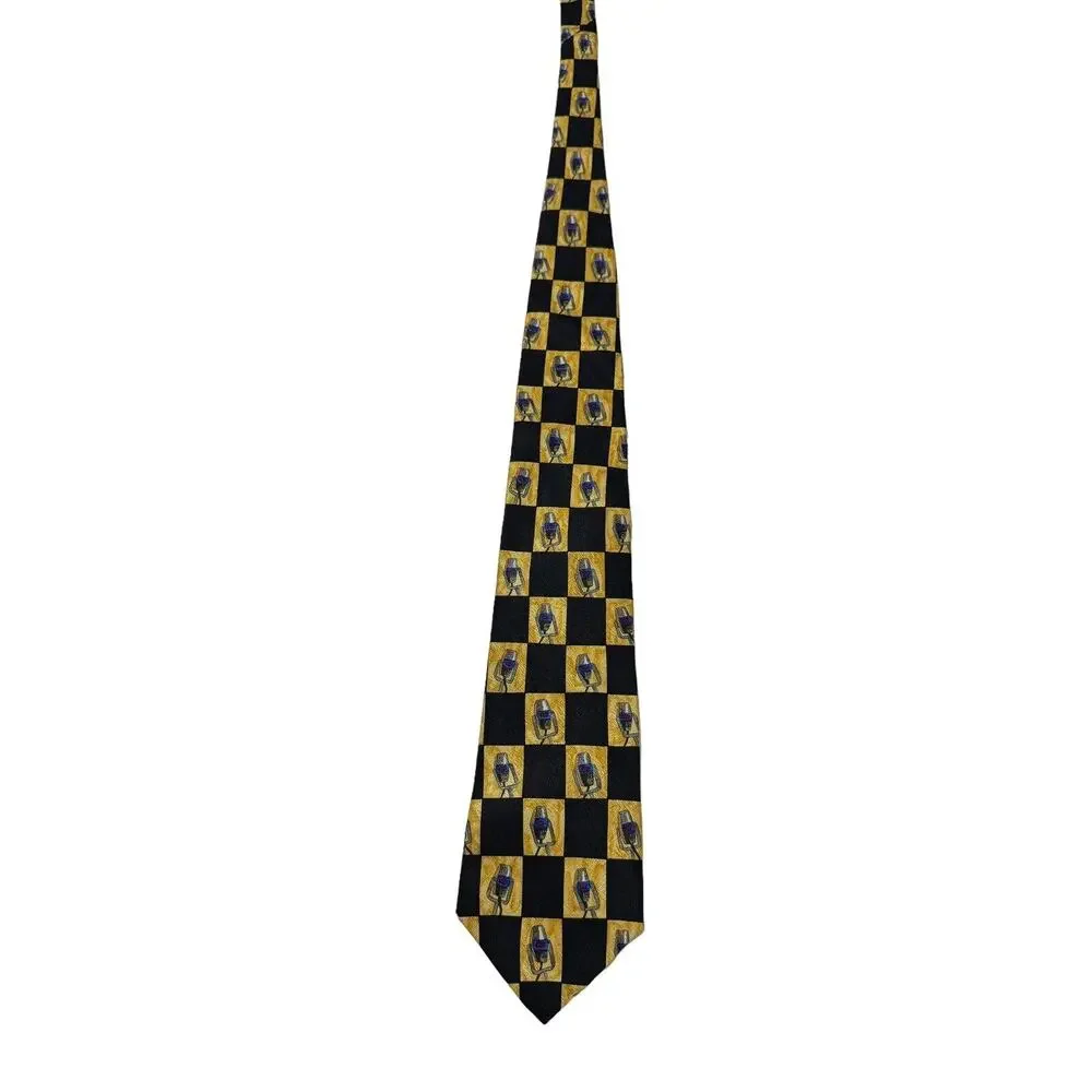 Celeb Ties Save The Children Designed By Larry King Microphone Necktie Vintage